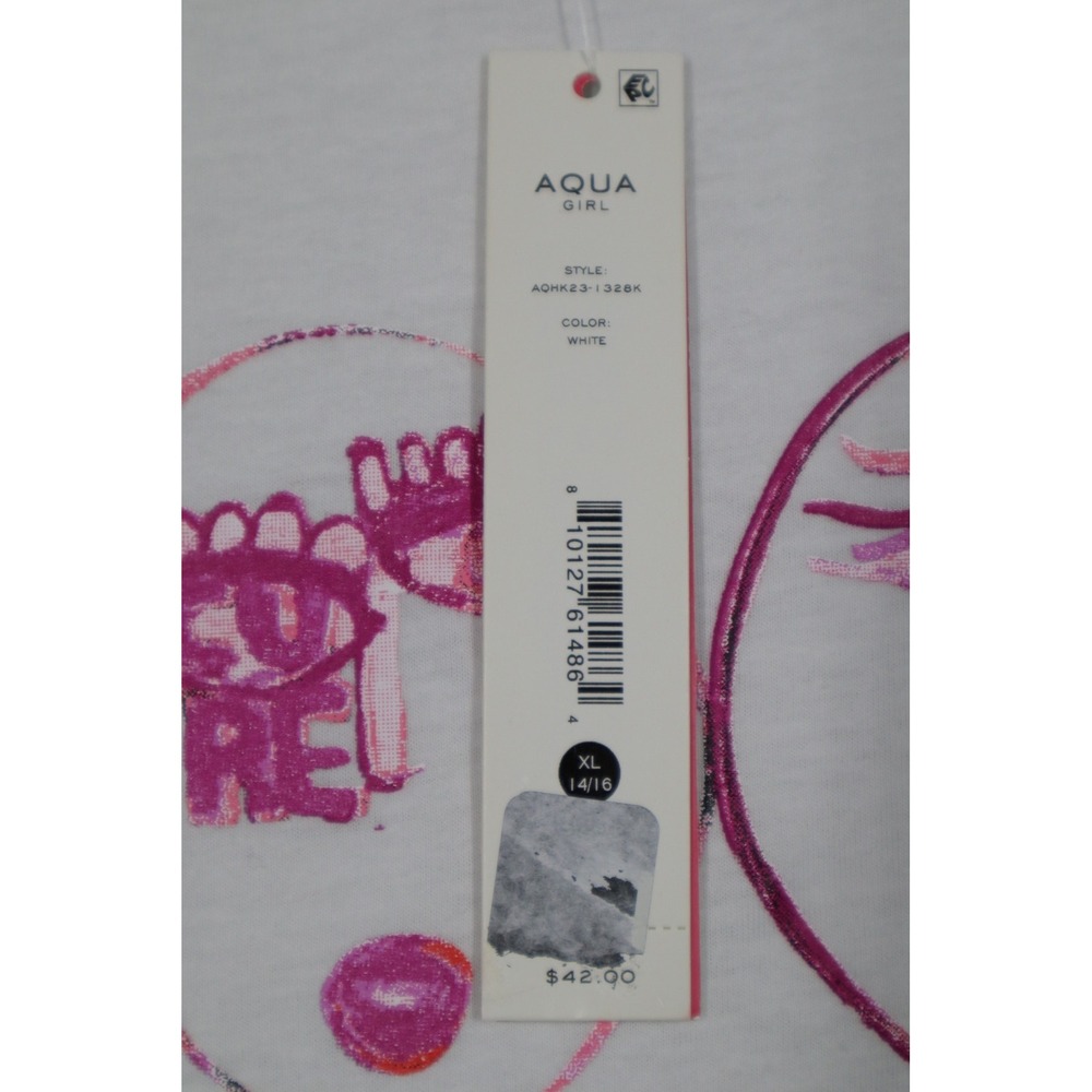 Aqua X Kerri Rosenthal Girls' Three Girls Tee - Size XL(14/16) - Picture 6 of 6